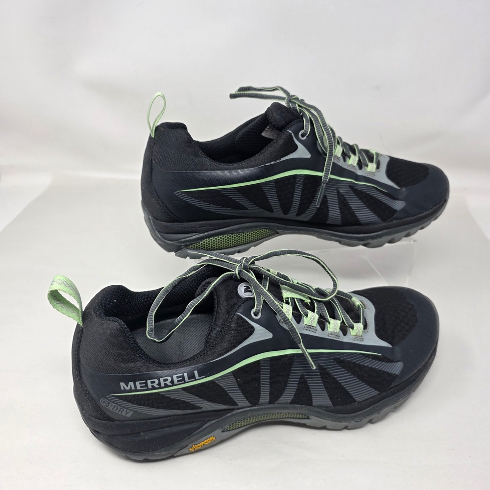 Merrell M-Select DRY Trail Running Shoes Womens 9.5 Black Paradise J37196 Vibram